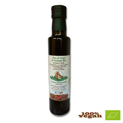 OLIO DI SEMI DI CANAPA BIO SPREMUTO A FREDDO 250 ML - SOLO CON HACCP