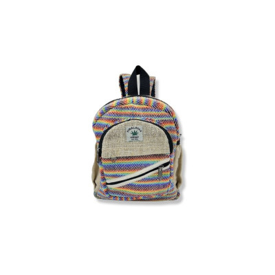 MINI ZAINETTO IN CANAPA HIMALAYANA FATTO A MANO - ARCOBALENO