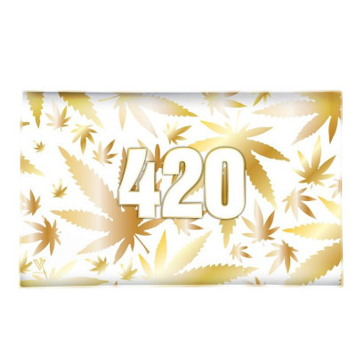 VASSOIO DI VETRO GRANDE - ORO 420
