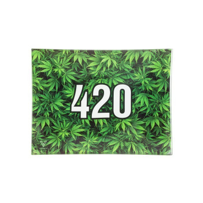 VASSOIO VETRO PICCOLO V SYNDICATE - 420 VERDE